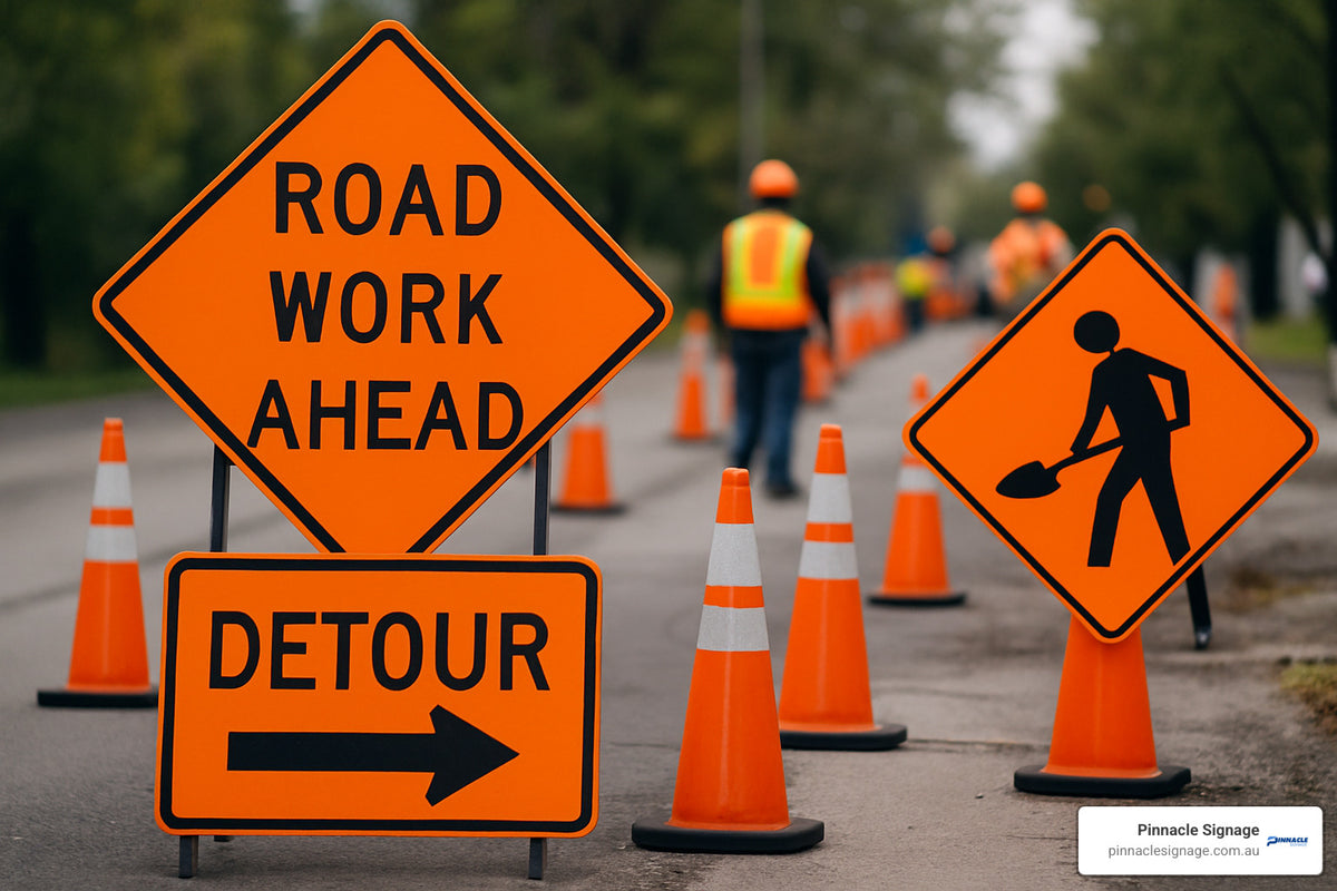 Working Front Sign Work Zone Signs for Sale: Know What You’re Buying — Pinnacle Signage