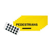 Pedestrian Direction Kit (10 Signs + 15 Arrow Heads), 600 x 300mm Corflute