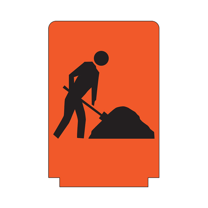 Symbolic Worker, Adbase Sign, 900 x 600mm Aluminium Class 1F Reflective