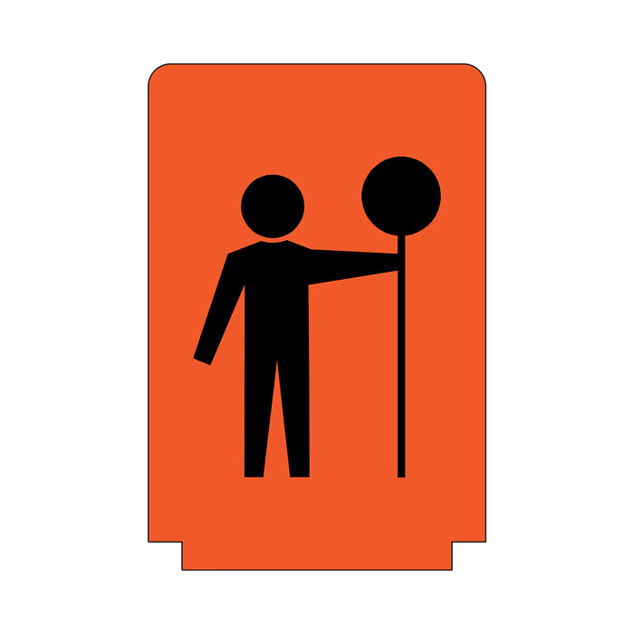 Symbolic Traffic Controller, Adbase Sign, 900 x 600mm Aluminium Class 1F Reflective