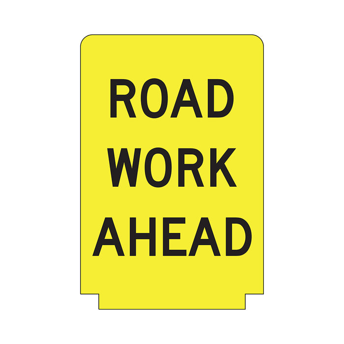Roadwork Ahead, Adbase Sign, 900 x 600mm Aluminium Class 1 Reflective