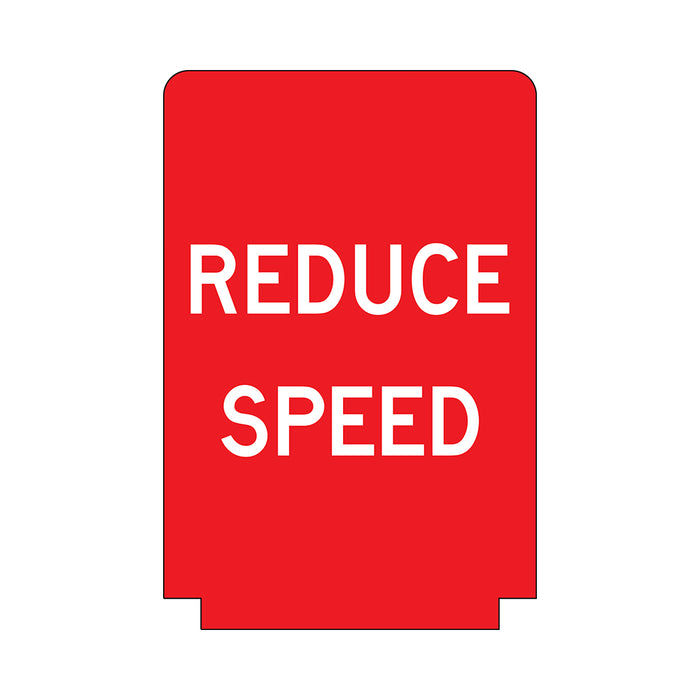 Reduce Speed, Adbase Sign, 900 x 600mm Aluminium Class 1 Reflective