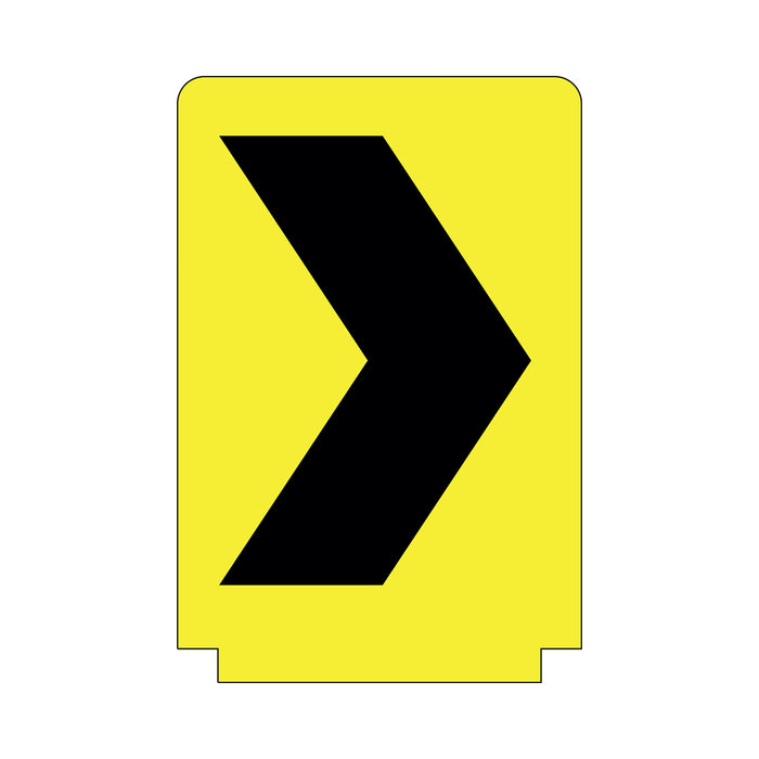 Chevron Right, Adbase Sign, 900 x 600mm Aluminium Class 1 Reflective