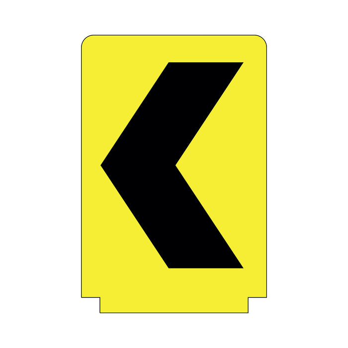 Chevron Left, Adbase Sign, 900 x 600mm Aluminium Class 1 Reflective