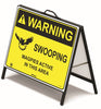 Metal Faced A-Frame, Landscape, 600 x 450mm, Double Sided, Warning Swooping Magpies Active...