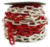 Plastic Chain, Red/White, 6mm x 25m Roll