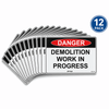 Danger Demolition Work In Progress, 600 x 400mm Corflute, Pack/12