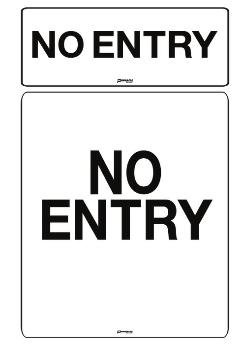 No Entry, Black on White