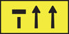 Left Lane Closed (2 Lanes In Direction Of Travel), 1800 x 900 Boxed Edge, Metal Class 1 Reflective