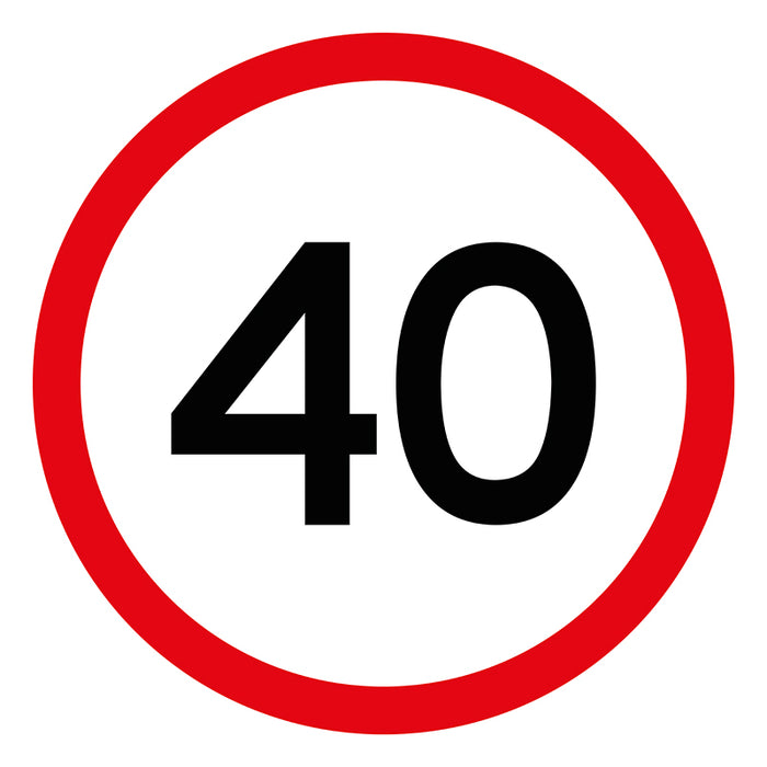 40km/h, Multi Message 600 x 600mm Corflute, Class 1 Reflective