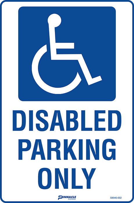 Disabled Parking Only (With Picto)