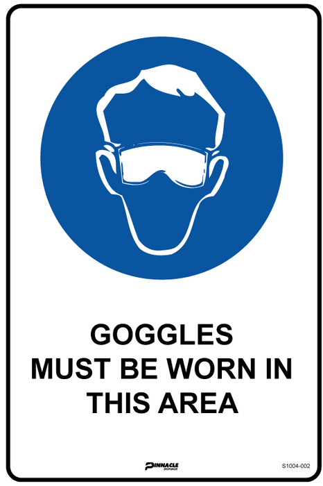 Goggles Must Be Worn In This Area