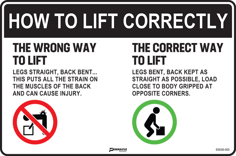 How To Lift Correctly (With Pictos)