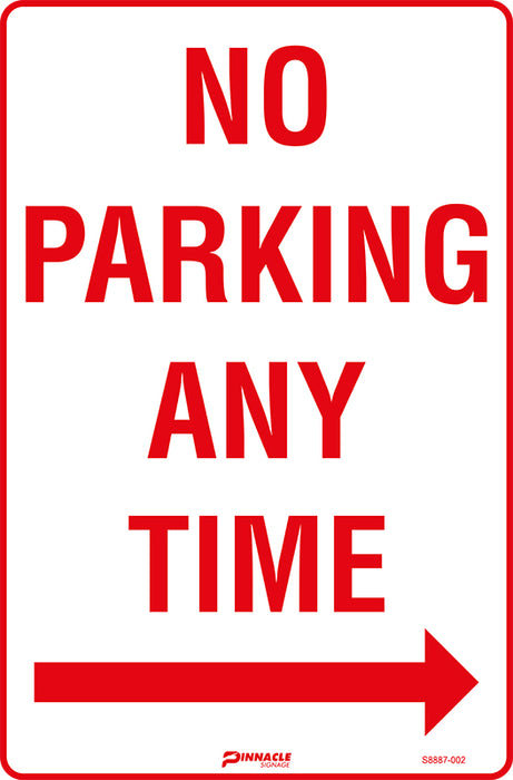 No Parking Any Time, Right Arrow