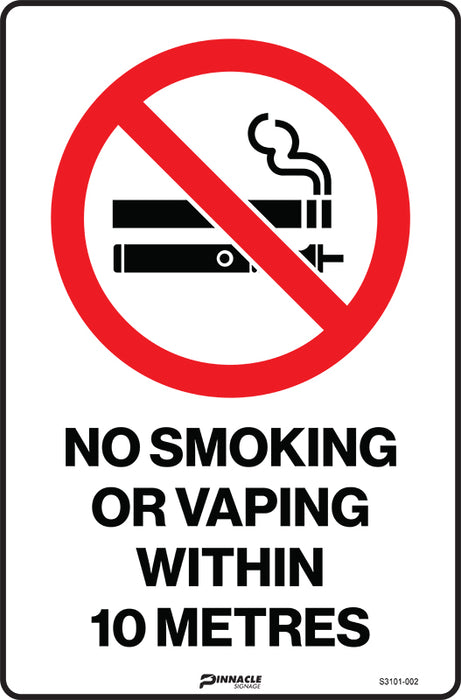 No Smoking Or Vaping Within 10m