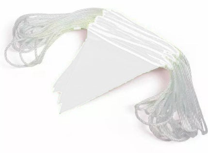 White Safety Flag on Rope, 30m roll