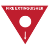 Fire Extinguisher Marker AB(E) Powder (White Circle) Triangle Sign