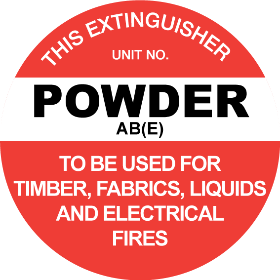 This Extinguisher: Powder AB(E) 200mm Disc