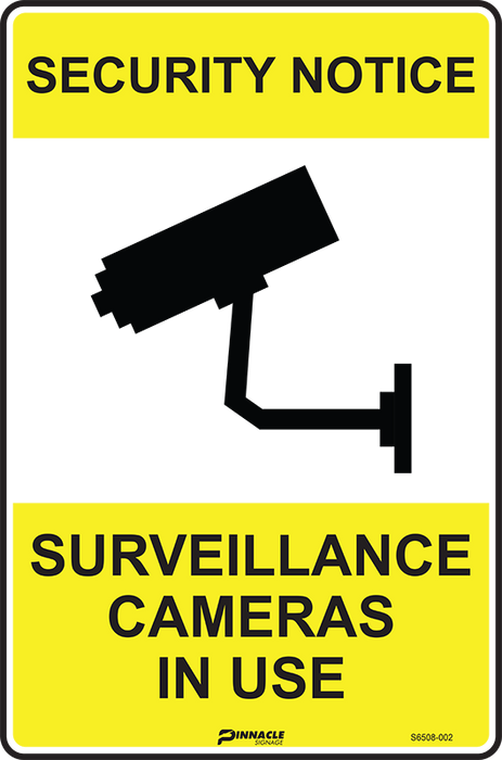 Security Notice Surveillance Cameras In Use