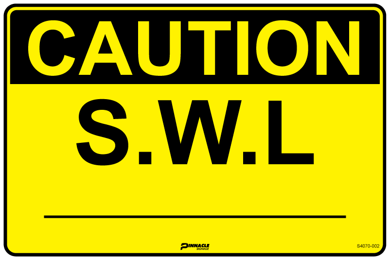 Caution S.W.L .....