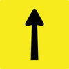 Lane Status (Through Arrow), Multi Message 600 x 600mm Corflute, Class 1 Reflective