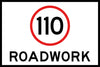 110 Roadwork, 900 x 600mm Boxed Edge, Metal Class 1 Reflective