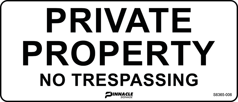 Private Property No Trespassing