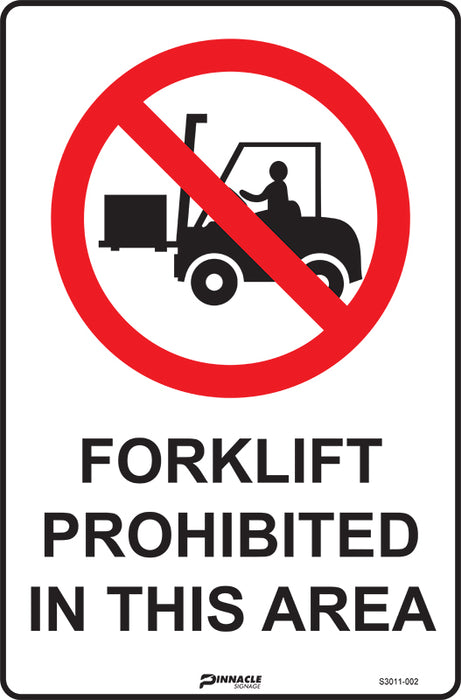 Forklifts Prohibited In This Area