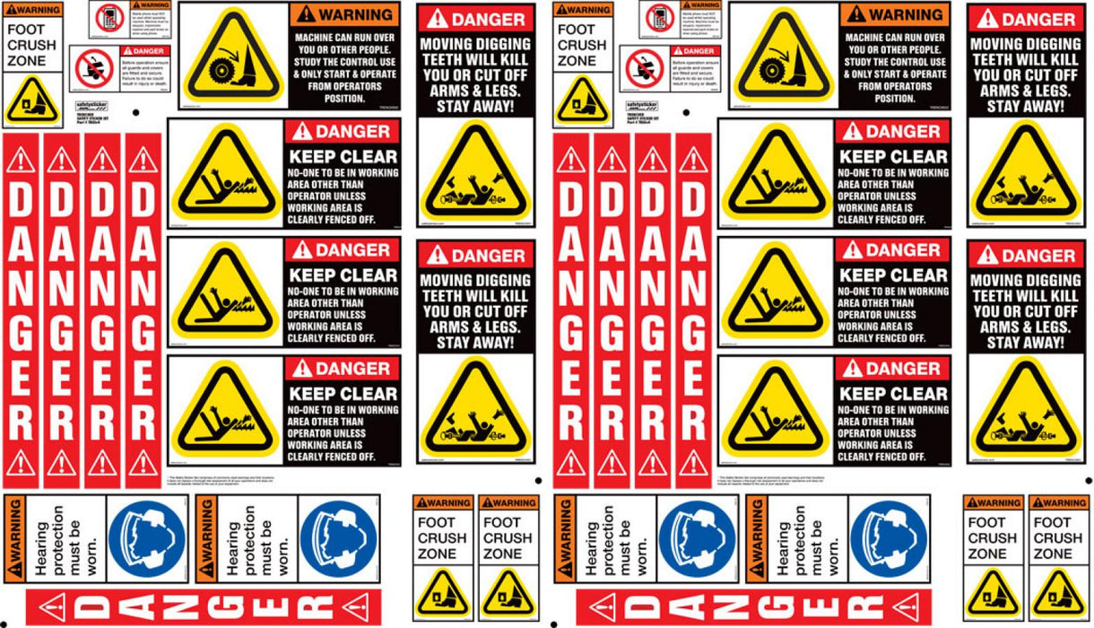 Machinery Sticker Kit, Trencher