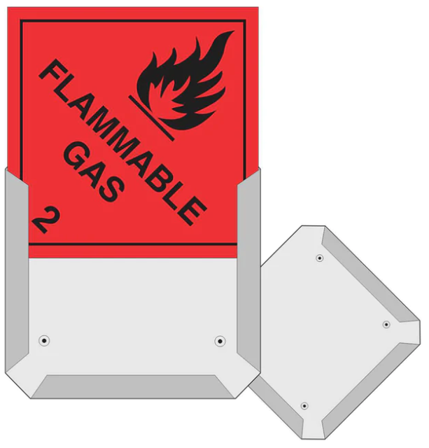 Hazchem Sign Placard Holder, 270 x 270mm Metal