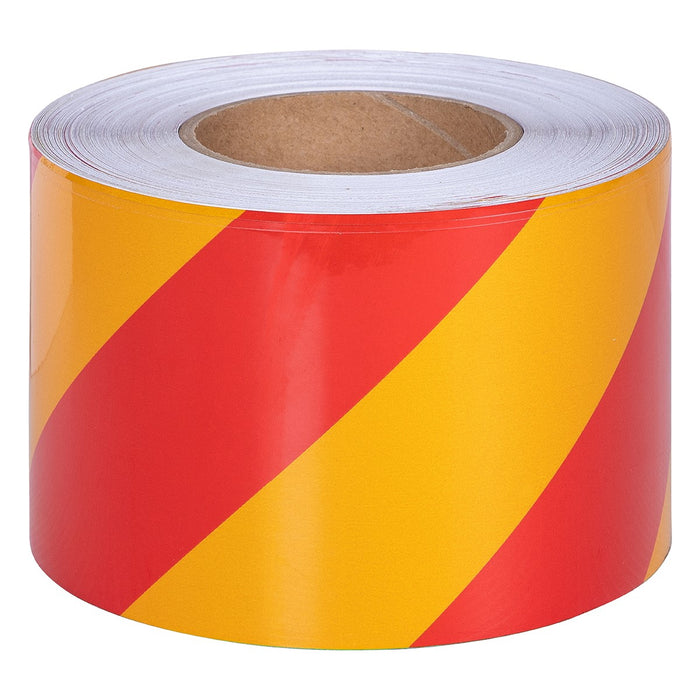 Red/Yellow Adhesive Reflective Tape, Class 2, 100mm x 45.7m