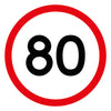 80km/h, Multi Message 600 x 600mm Corflute, Class 1 Reflective
