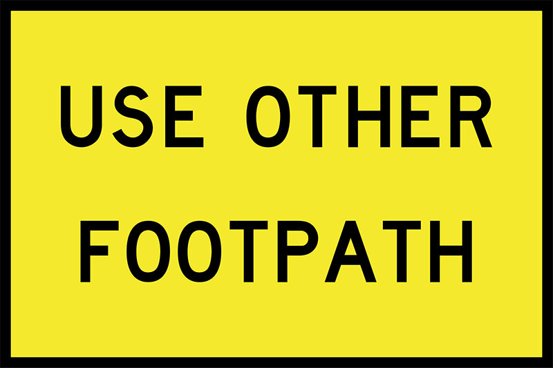 Use Other Footpath, 900 x 600mm Boxed Edge, Metal Class 1 Reflective