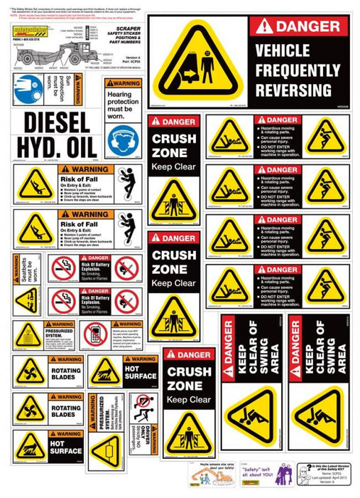 Machinery Sticker Kit, Scraper