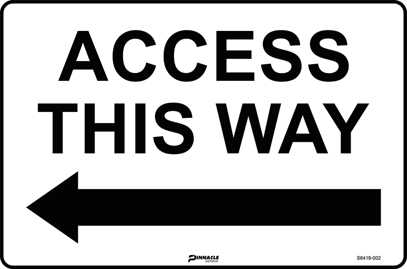 Access This Way (Left Arrow)