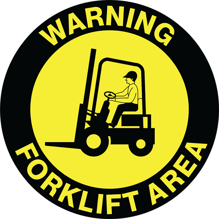 Floor Graphics, Self Adhesive, Anti-Slip, Warning Forklift Area