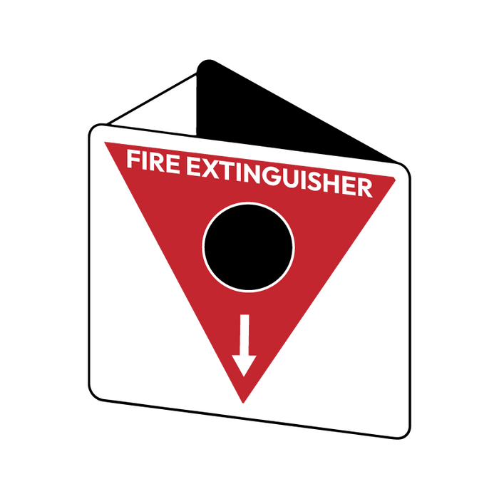 Fire Extinguisher Marker CO2 (Black Circle) 225 x 225mm Off Wall