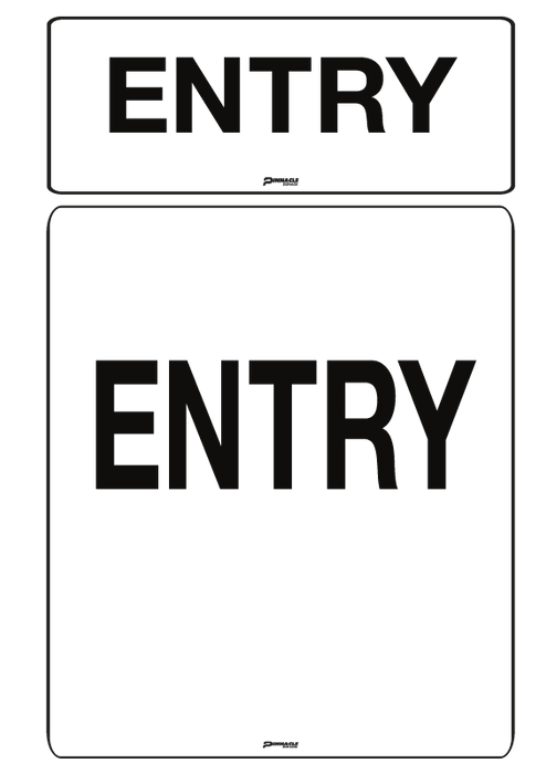 Entry, Black on White