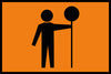 Symbolic Traffic Controller, 900 x 600mm Boxed Edge, Metal Fluoro Diamond Grade