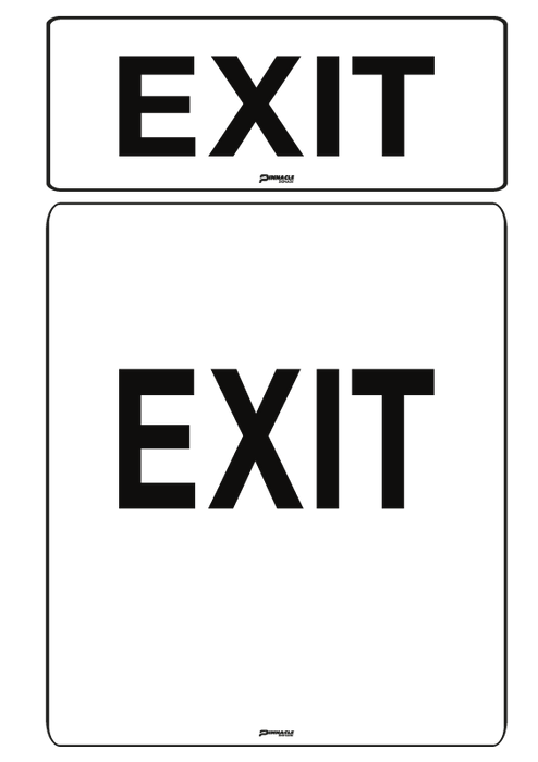 Exit, Black on White