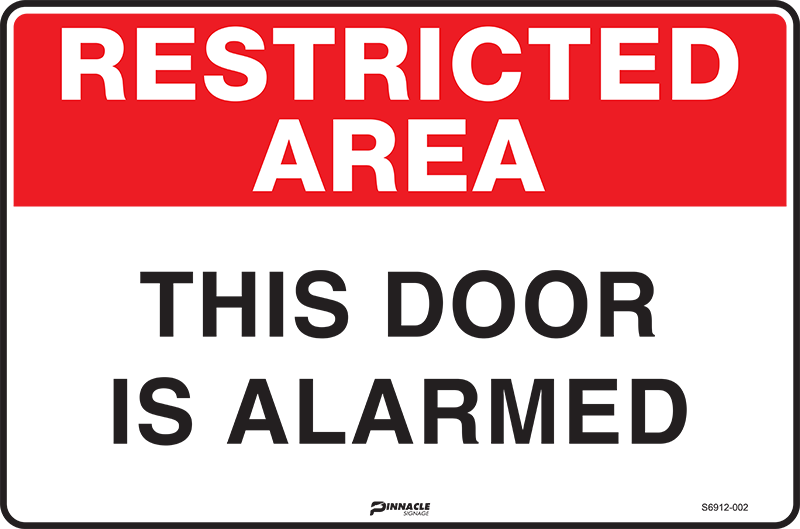 Restricted Area This Door Is Alarmed