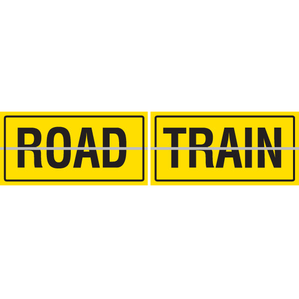 Road Train, 600 x 300mm, Two Piece Hinged, Class 2 Reflective Aluminium