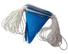 Blue/White Safety Flag on Rope, 30m roll