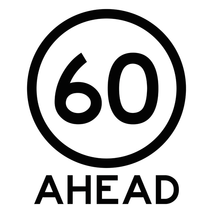 60km/h Ahead, Multi Message 600 x 600mm Corflute, Class 1 Reflective