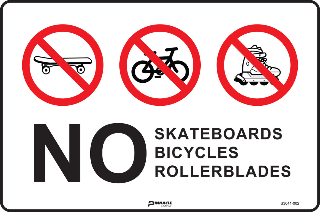 No Skateboards Bicycles Rollerblades (Pictos)