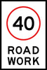 40 Roadwork (PORTRAIT), 1200 x 900 Boxed Edge, Metal Class 1 Reflective
