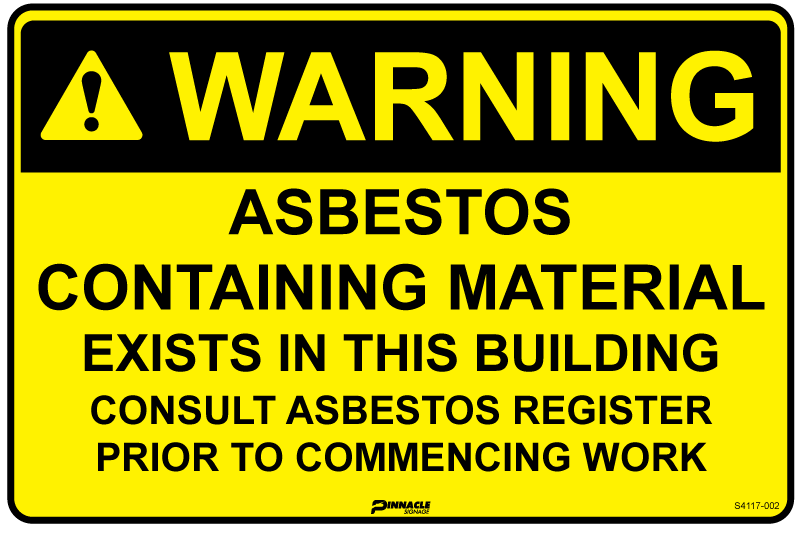 Warning Asbestos Containing Material Existing In This Buildingâ€¦