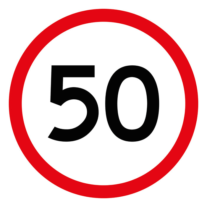 50km/h, Multi Message 600 x 600mm Corflute, Class 1 Reflective