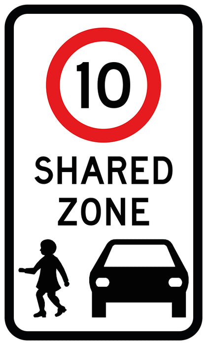 10km/h Shared Zone