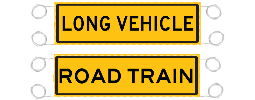 Long Vehicle/Road Train Flip Banner, 1220 x 340mm Class 2 Reflective Vinyl